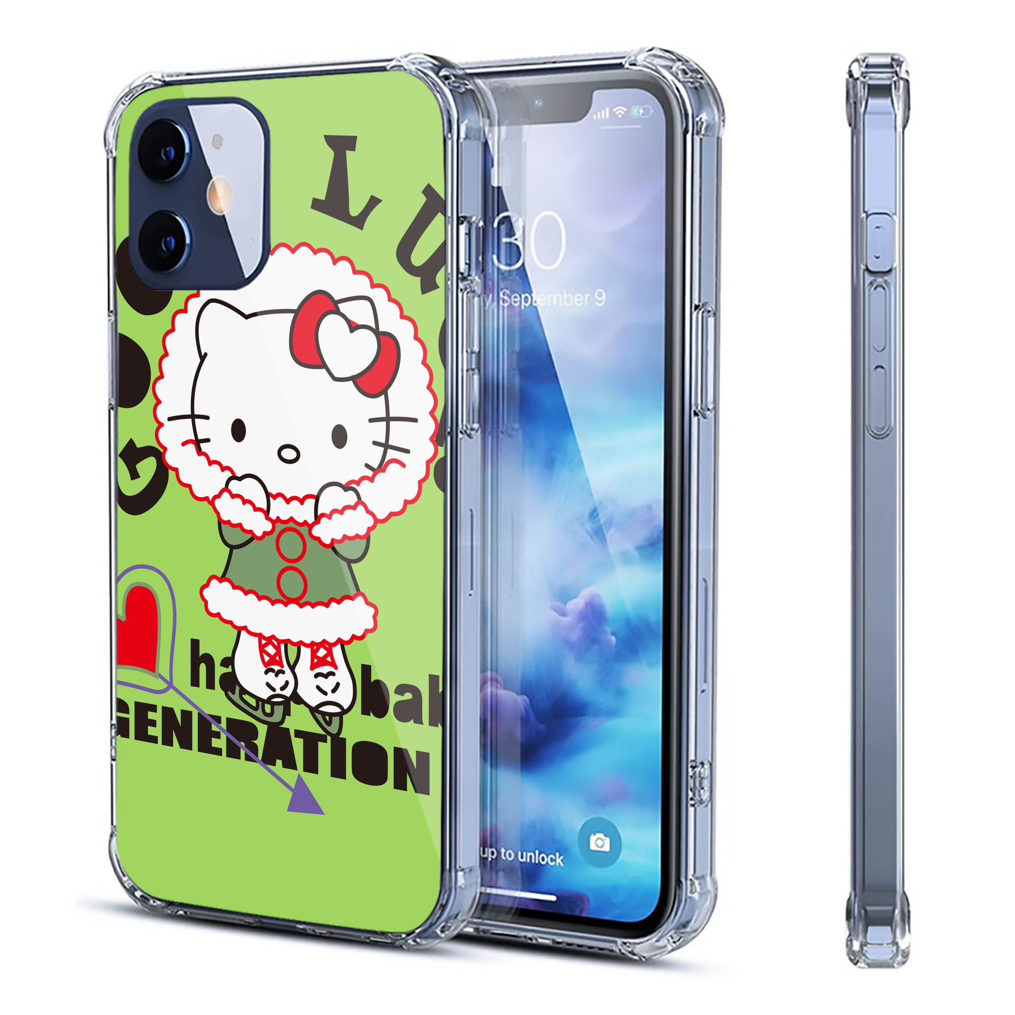 （画像用） Hello Kitty ハローキティ 【iPhone 12シリーズ対応】透明スマホケース（クリアソフトケース）
